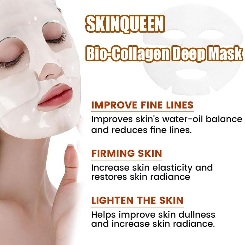 10PACK Bio Collagen Face Mask,Deep Collagen anti Wrinkle Lifting Mask,Bio-Collagen Deep Mask,Deep Collagen Overnight Mask