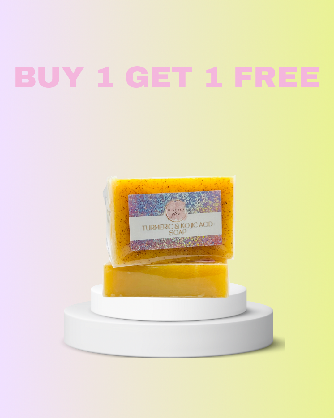 2Pcs Lemon Turmeric Kojic Acid Soap for Dark Spots