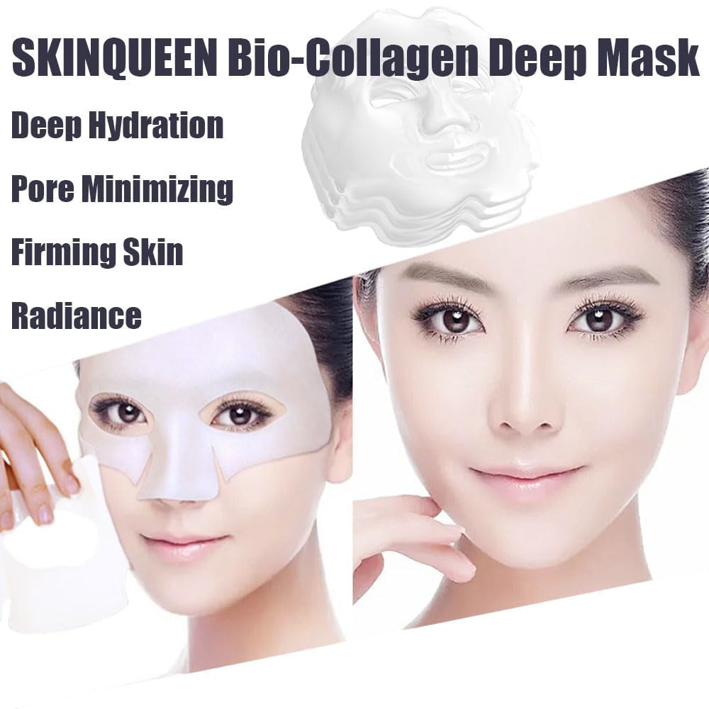 10PACK Bio Collagen Face Mask,Deep Collagen anti Wrinkle Lifting Mask,Bio-Collagen Deep Mask,Deep Collagen Overnight Mask